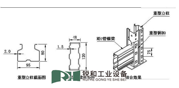 重型貨架結(jié)構(gòu)規(guī)格圖
